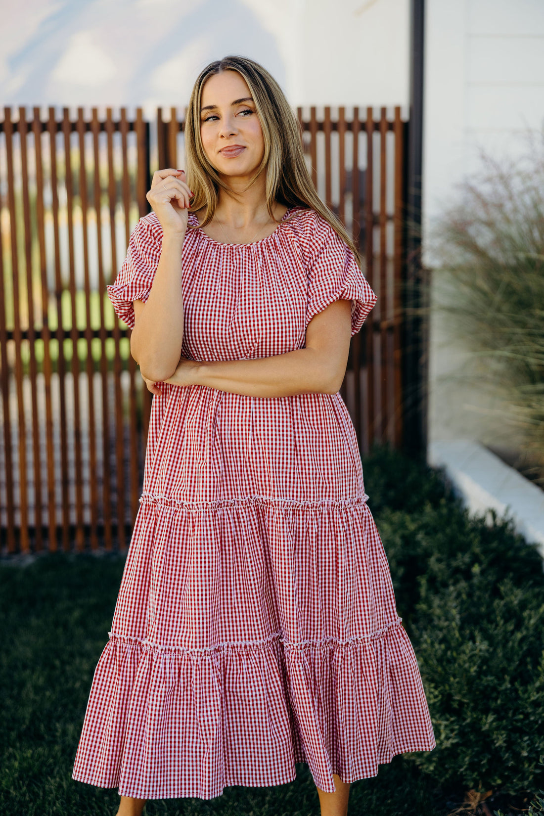 THE SERENA IN RED CHECK
