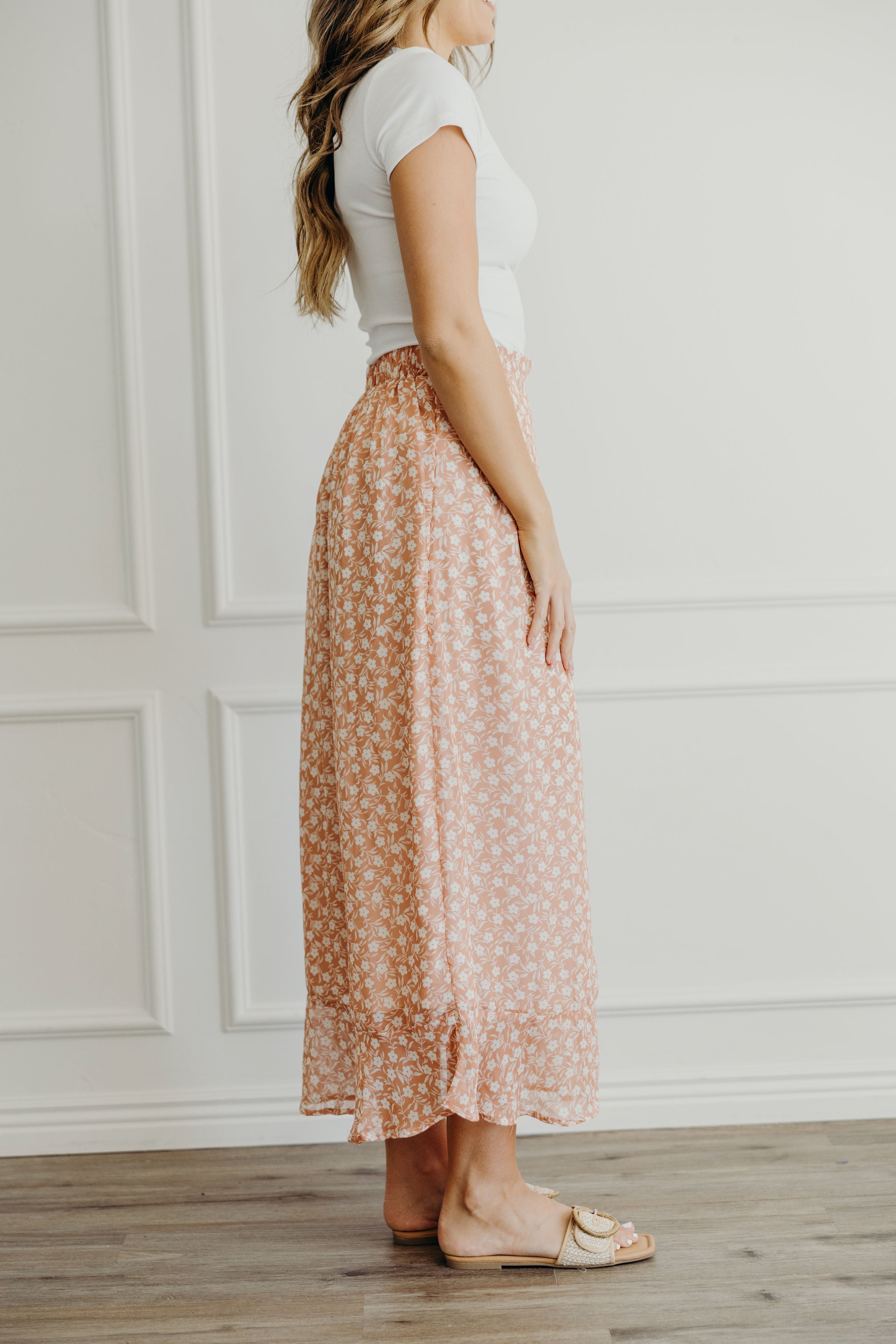 SLIT FRONT MAXI IN FLORAL PUNCH FINAL SALE