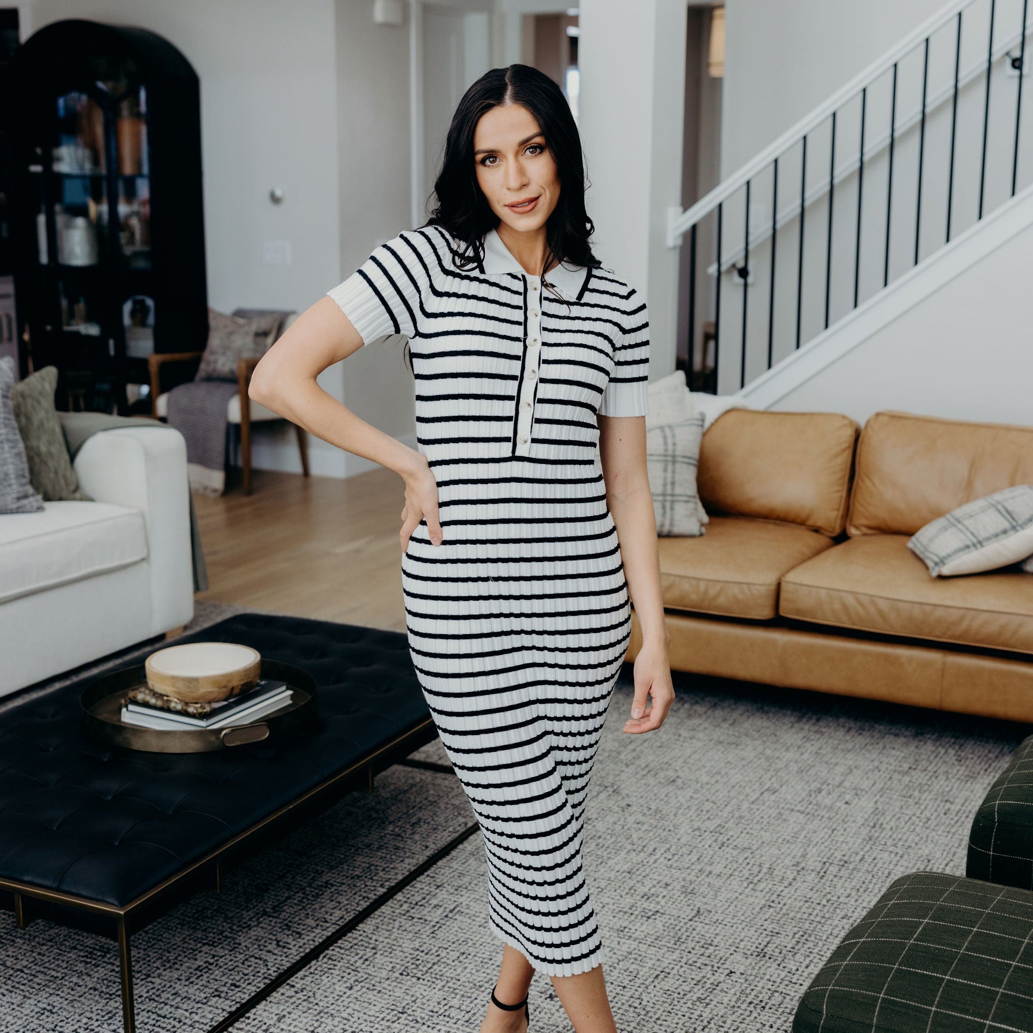 THE THEODORA IN BLACK STRIPED