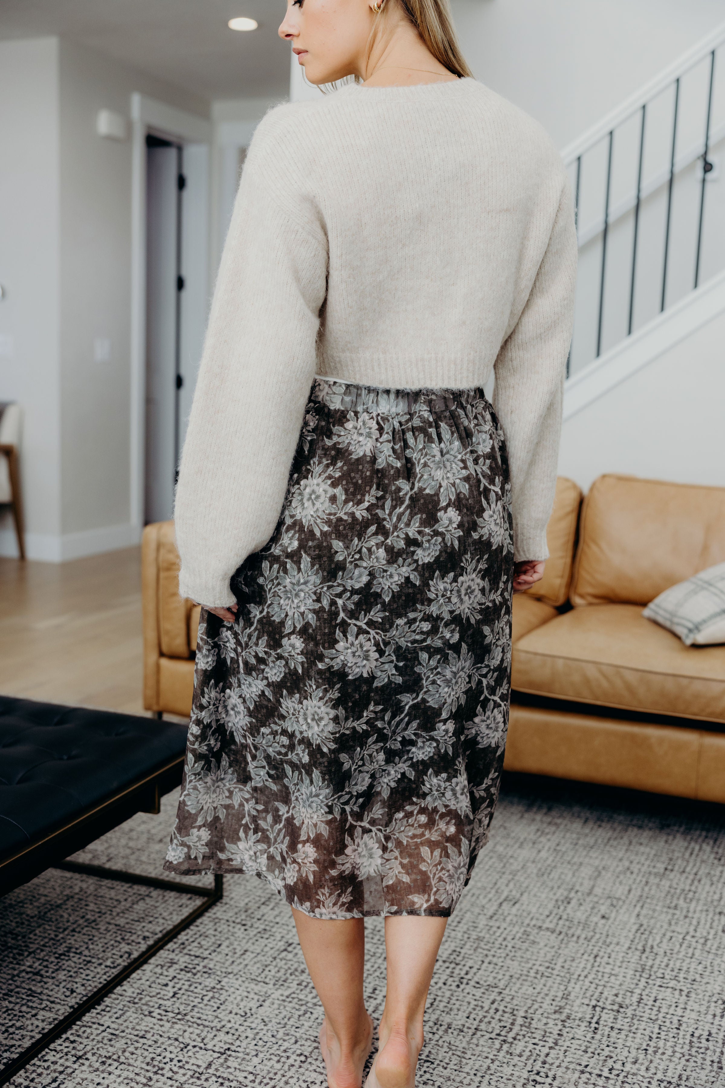 MIDI SKIRT IN BOTANICAL GARDEN