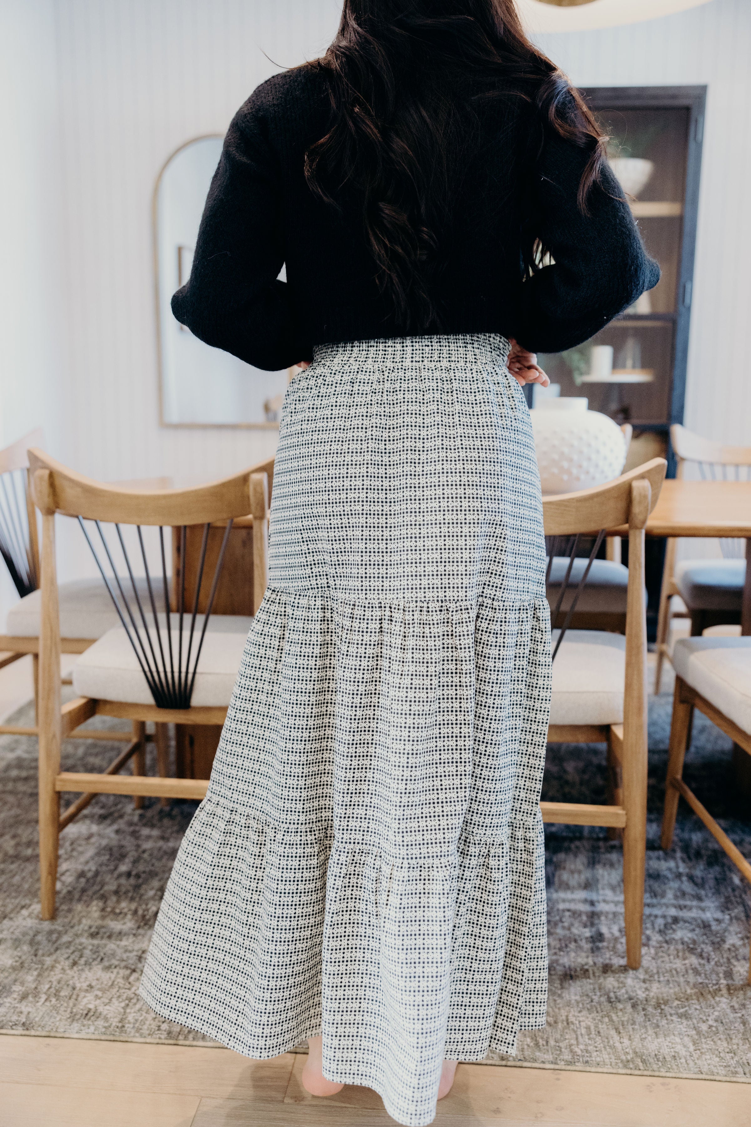 TIERED MAXI SKIRT IN PICNIC FLORALS