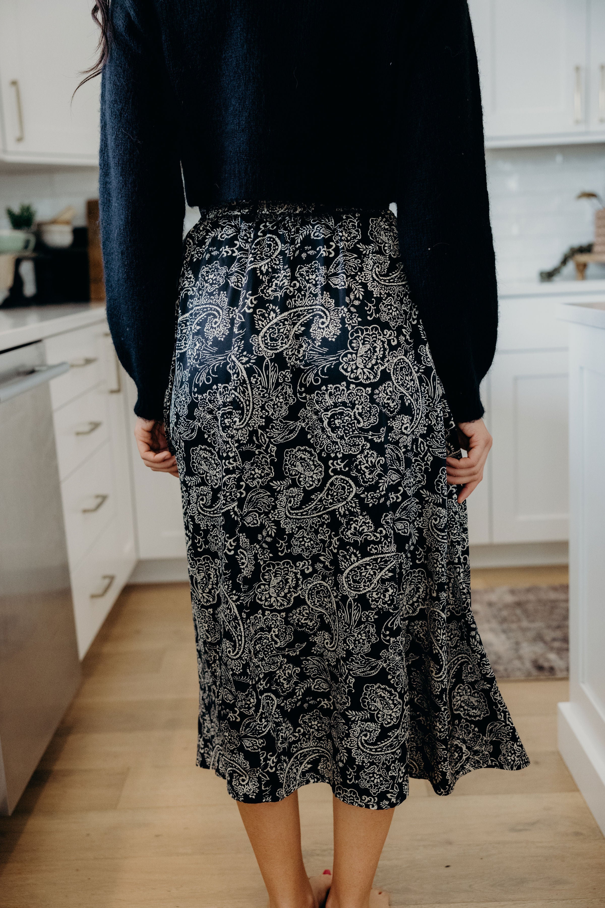 MAXI SKIRT IN MIDNIGHT SWIRL