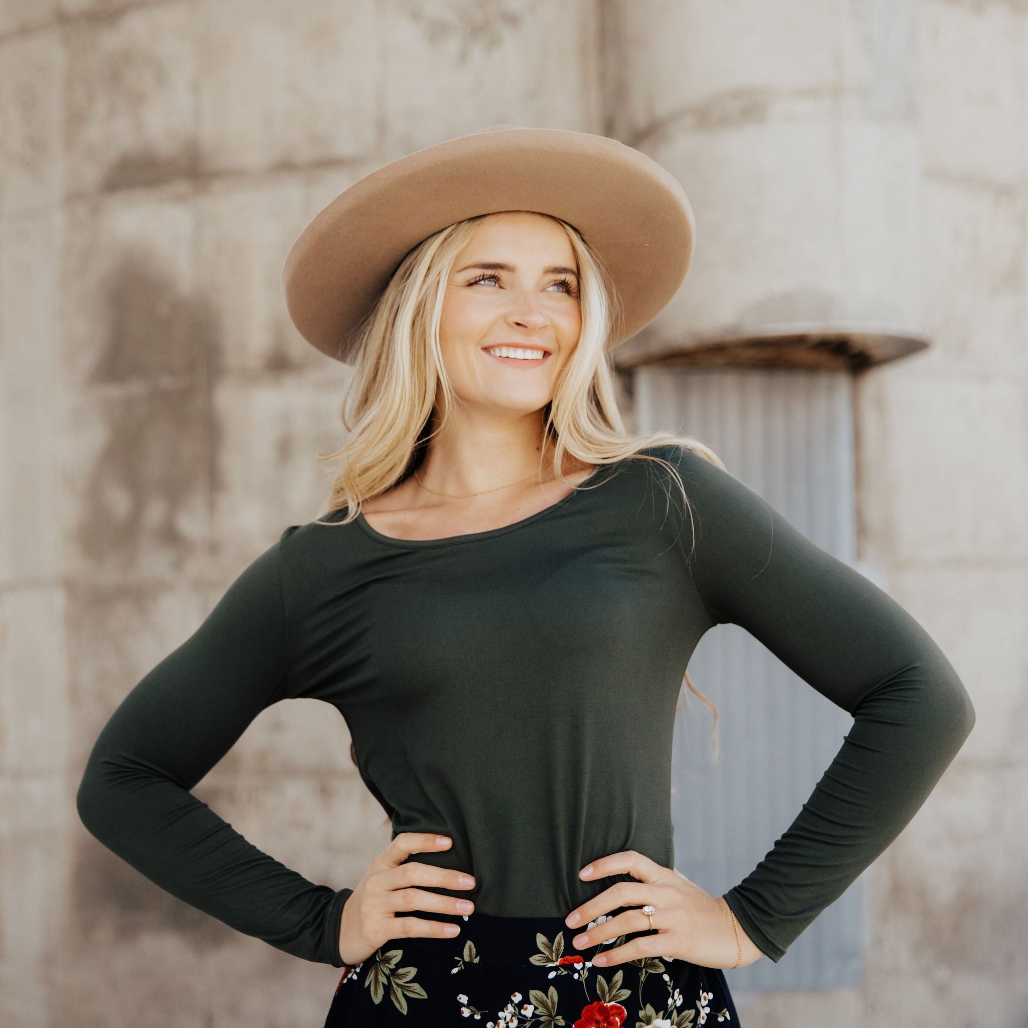 SOFT LONG SLEEVE TEE IN CACTUS FINAL SALE