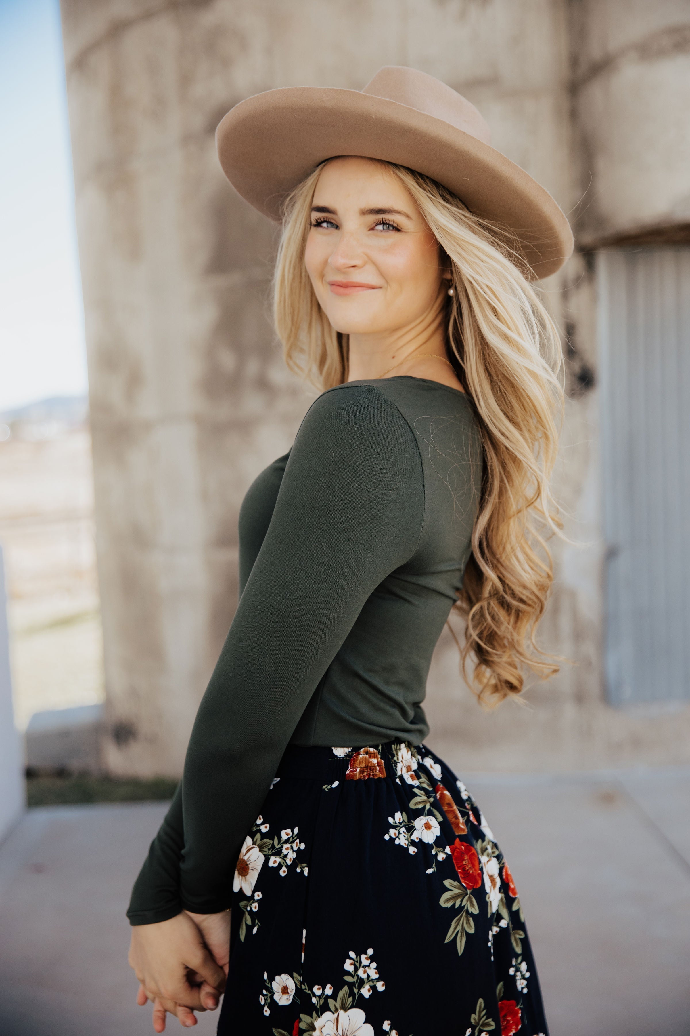 SOFT LONG SLEEVE TEE IN CACTUS FINAL SALE