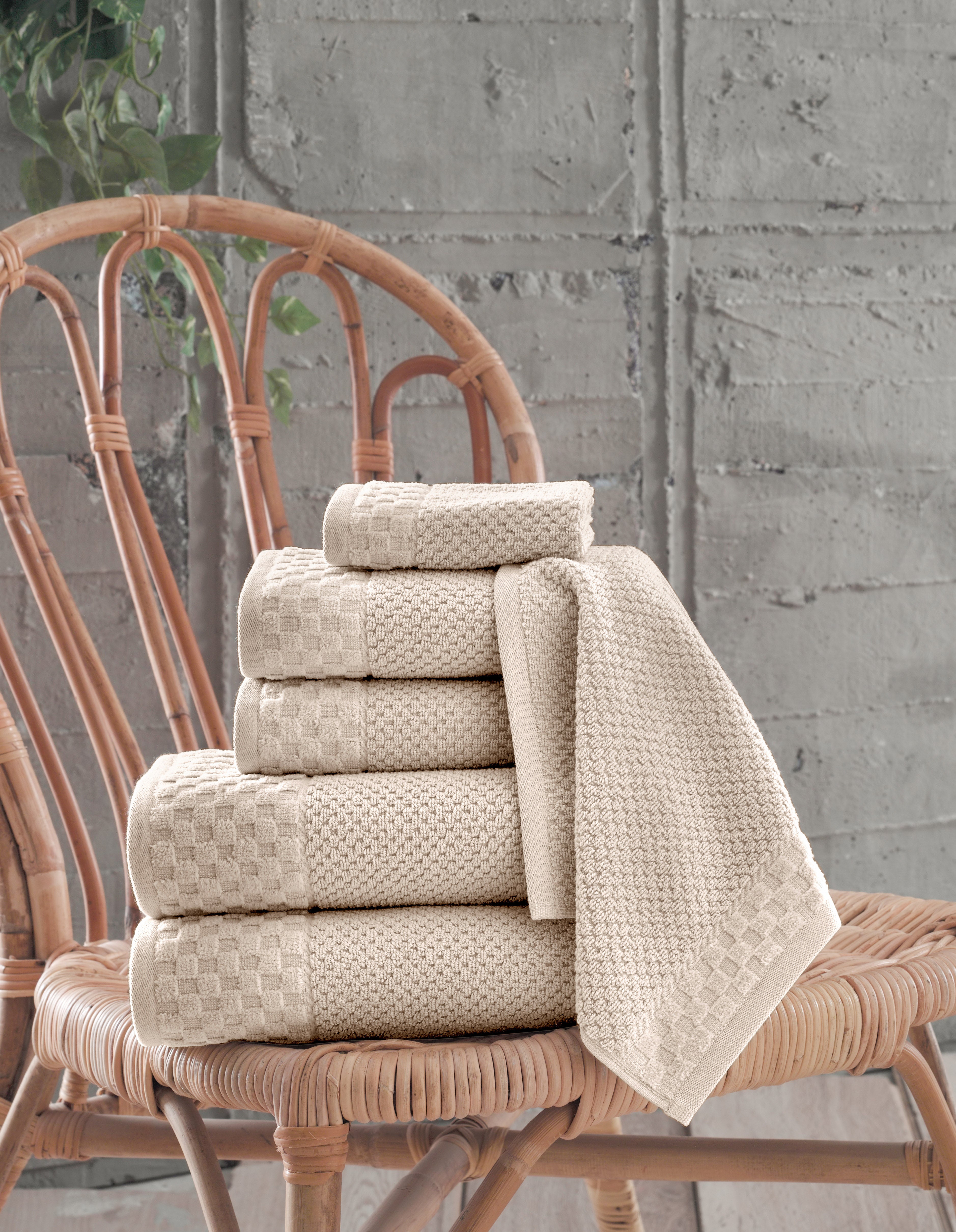 Boston Turkish Cotton Elegant Towel Set of 6 - Best Design Award