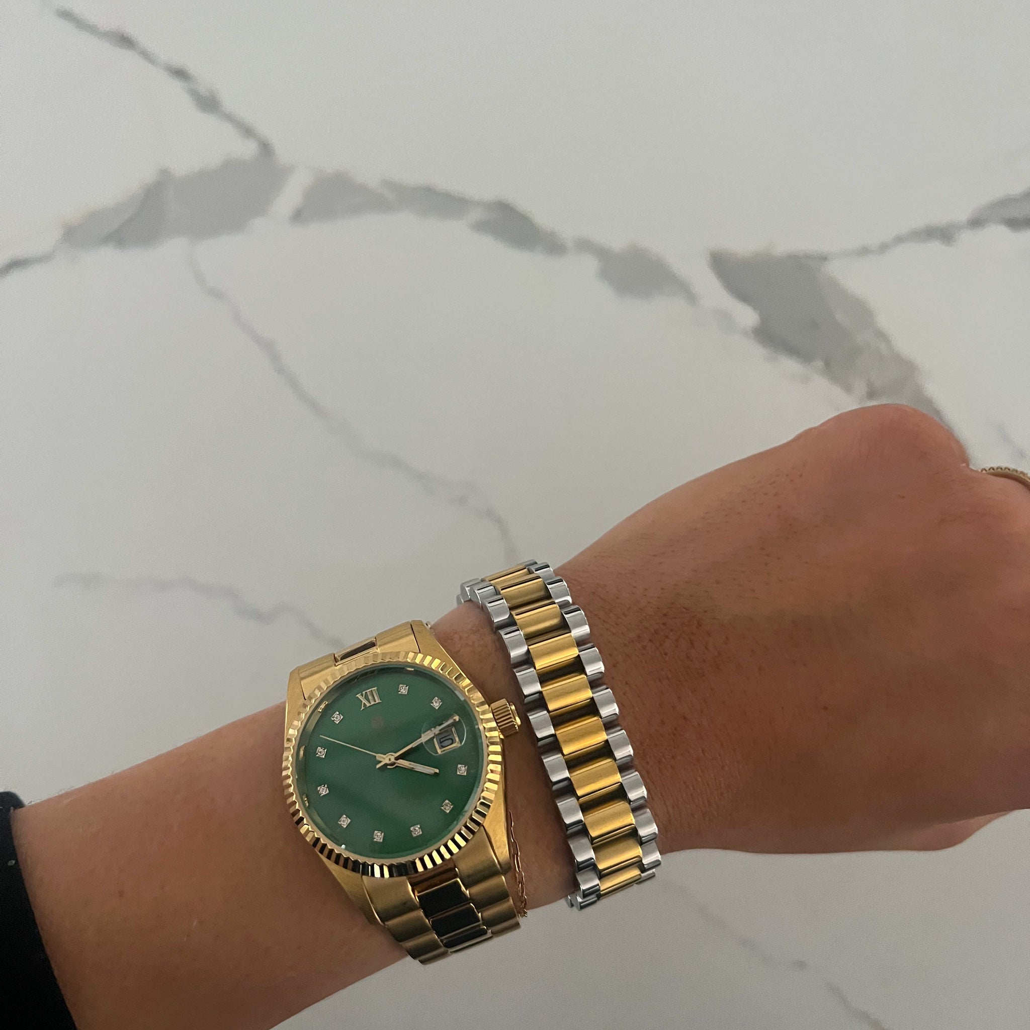 XL TWO TONED WATCH BAND BRACELET