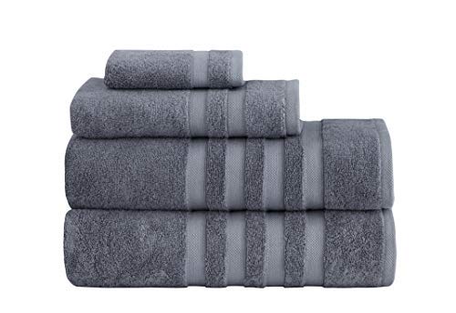 Luxury Italian Silk and Cotton Modal Towels - Ultra Plush Lustrous 4 Piece Towel Set