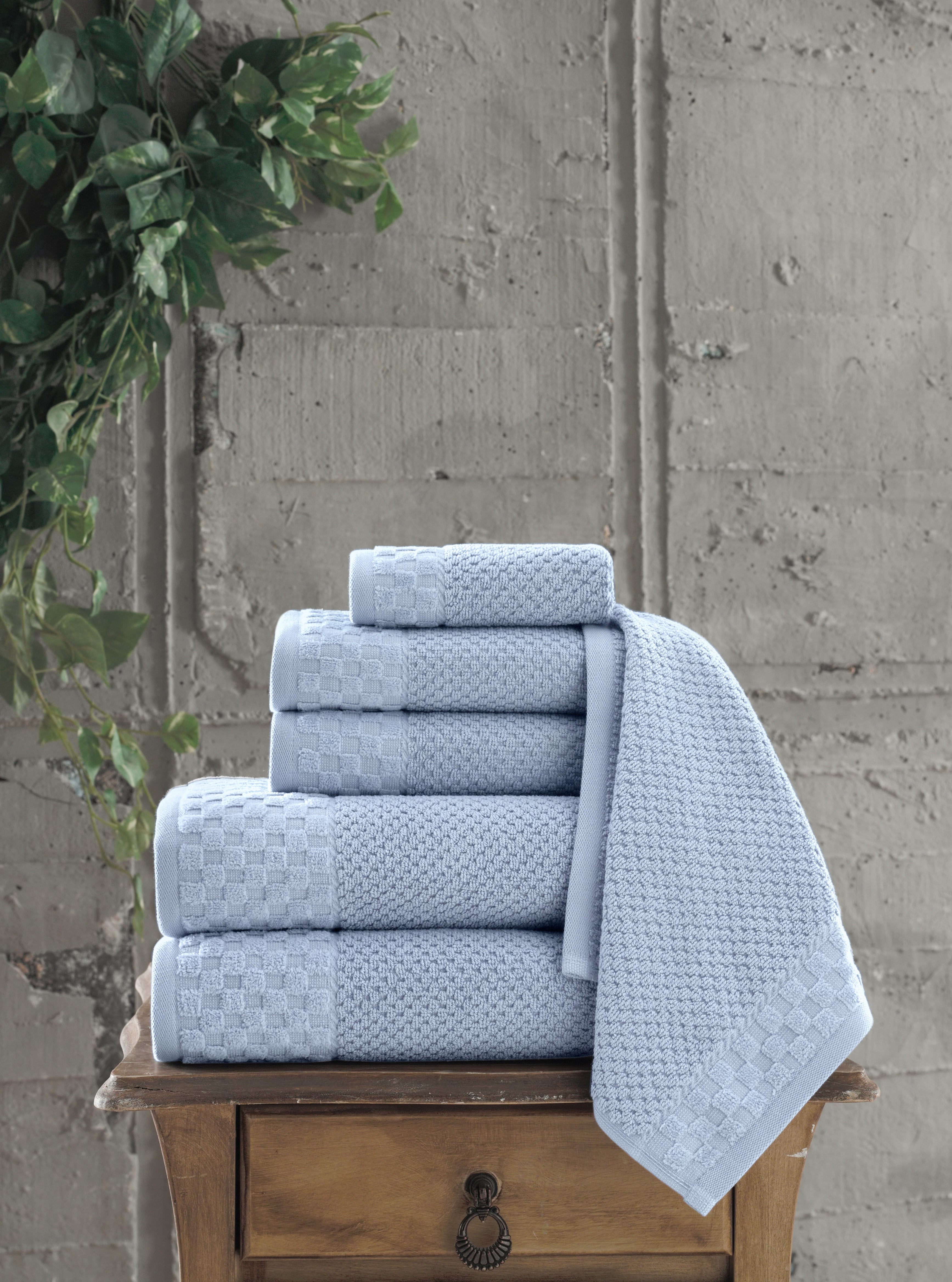 Boston Turkish Cotton Elegant Towel Set of 6 - Best Design Award