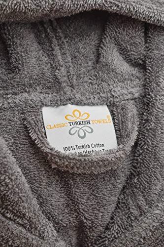 100% Turkish Cotton Unisex Bathrobe - Terry Cloth Premium Cotton Hooded Bathrobe