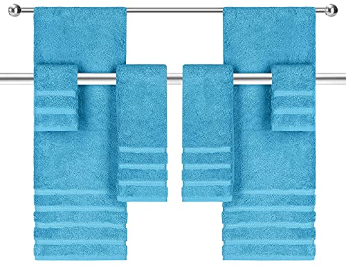 Towels Beyond Luxury 6 Piece Towel Set - 100% USA Cotton, Very Soft and Super Absorbent Bath Towels, Hand Towels, and Washcloths