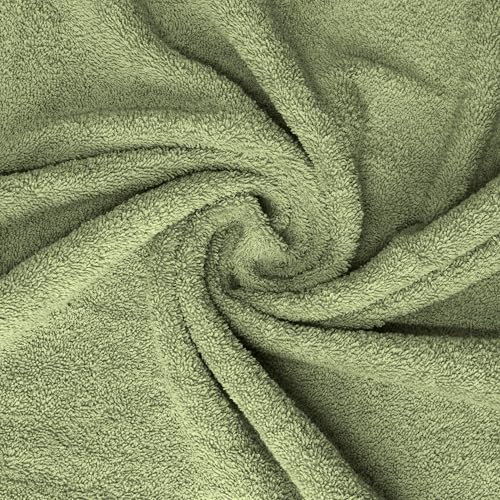 Luxury 6-Piece Shelly Towel Set - 100% Cotton Terry Cloth, 2 Bath Towels, 2 Hand Towels & 2 Washcloths, Soft, Quick Dry & High Absorbent