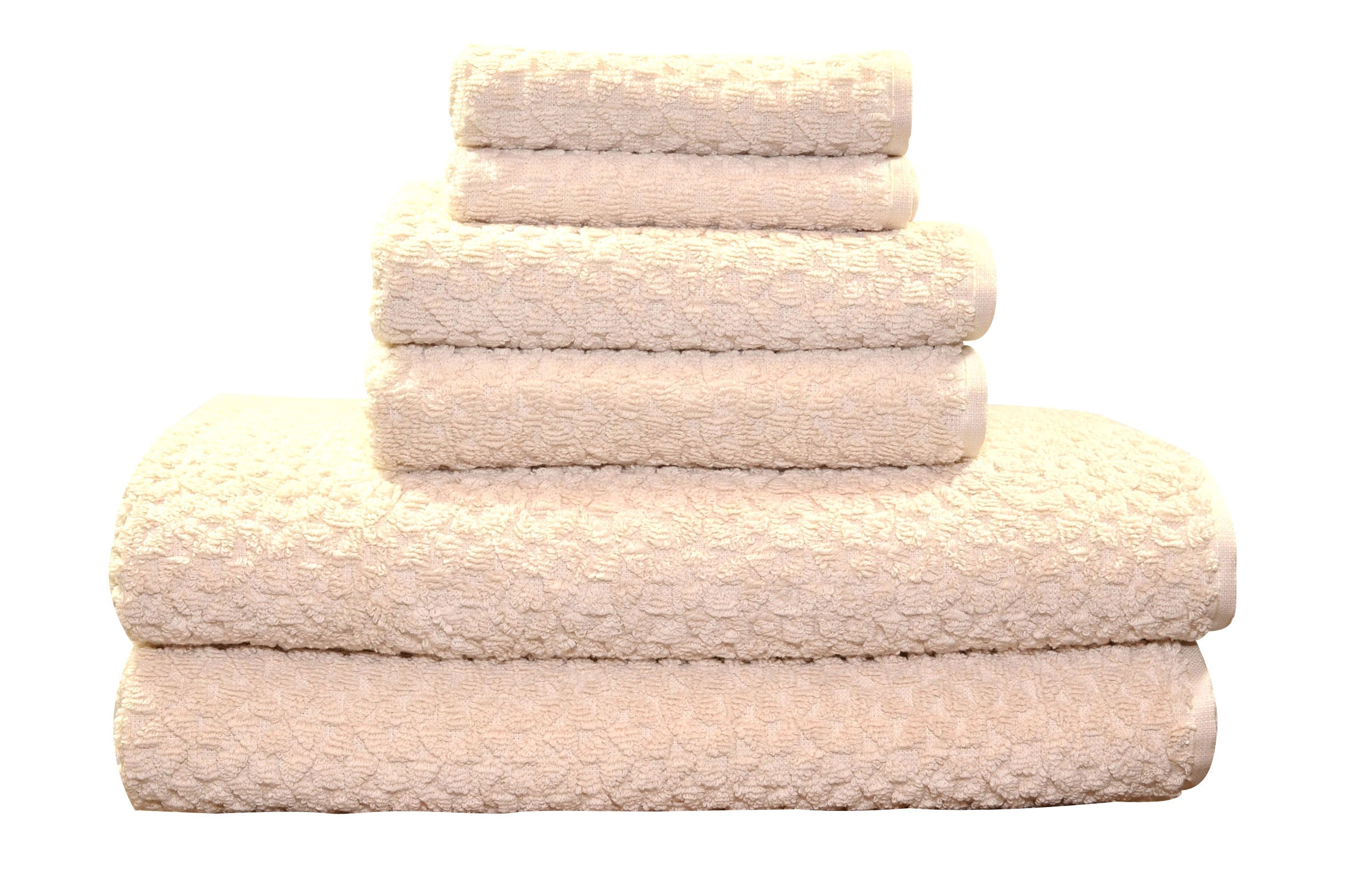 Hardwick %100 Turkish Cotton Towel Set of 6 - 2 Bath Towels, 2 Hand Towels & 2 Washcloths - Soft, Absorbent & Quick Dry