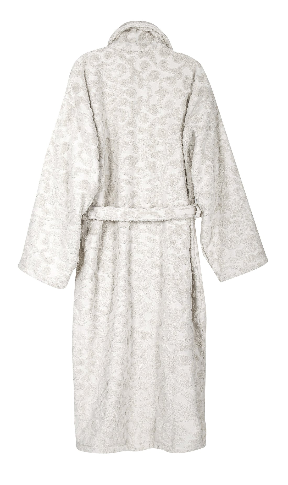 Duchene Jacquard Turkish Cotton Terry Bathrobe - Floral Design