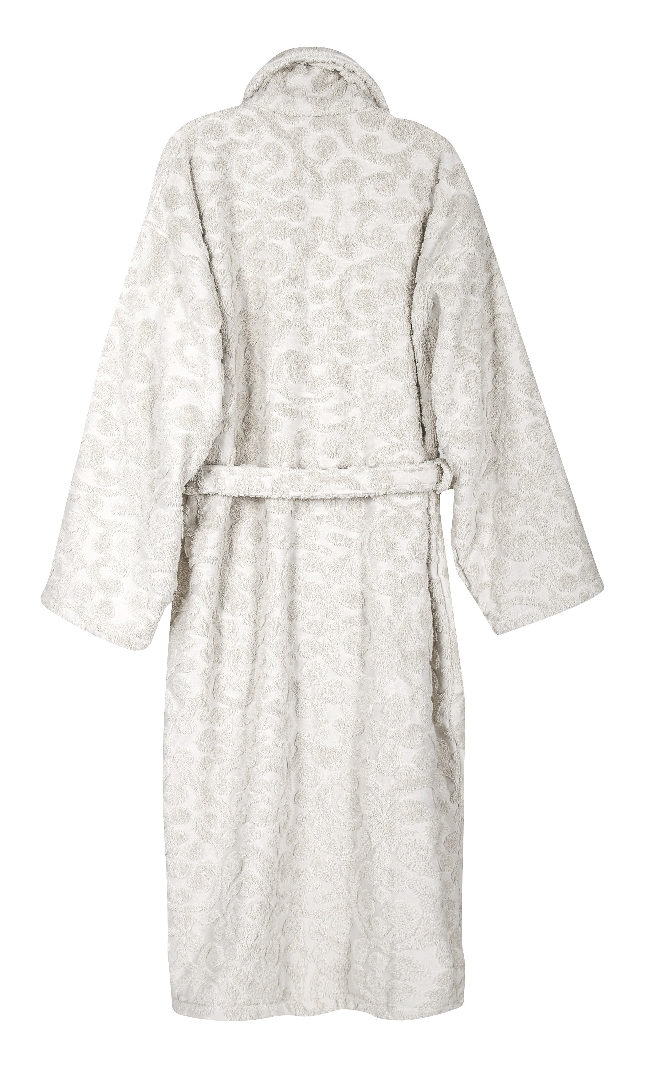 Duchene Jacquard Turkish Cotton Terry Bathrobe - Floral Design