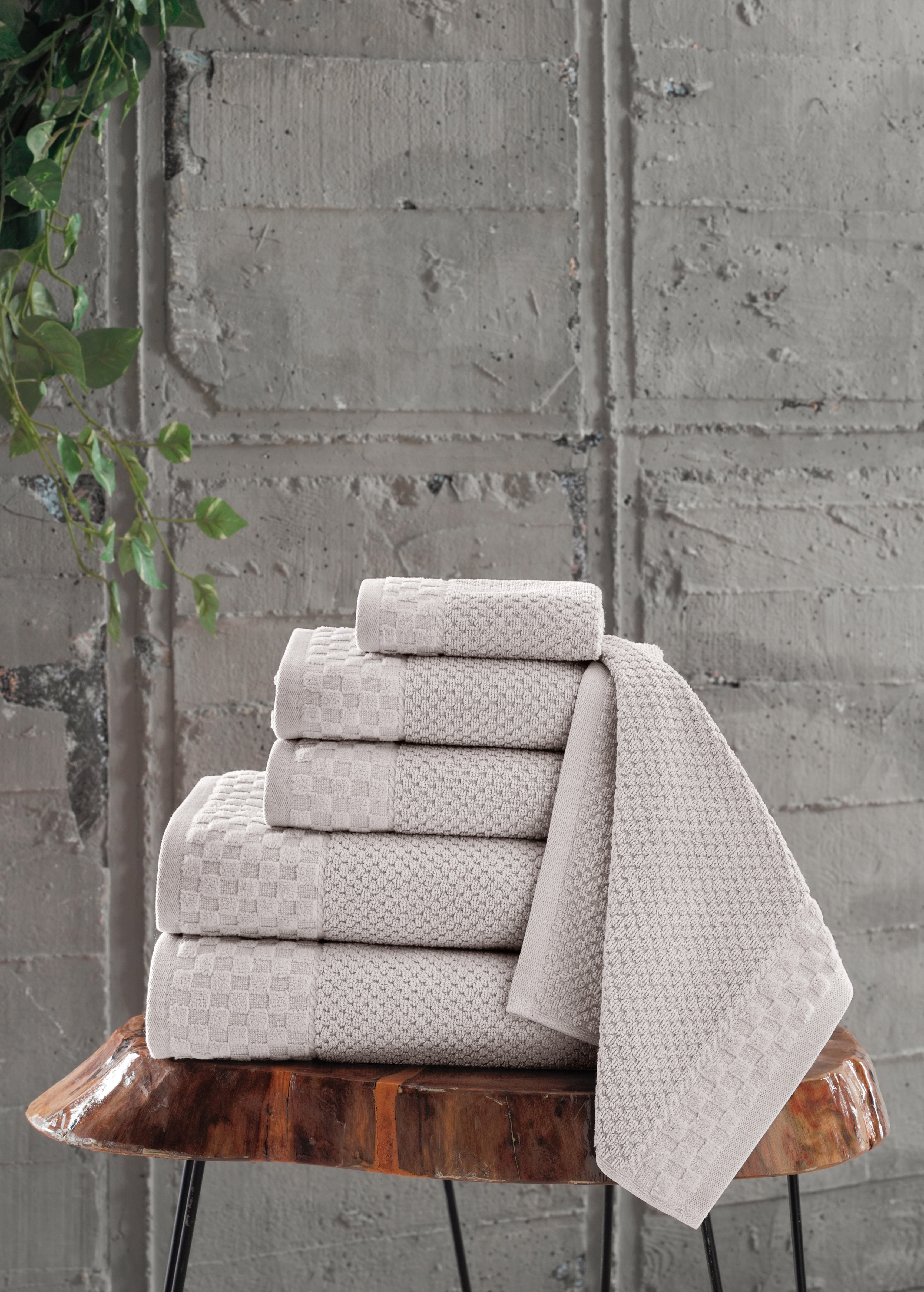 Boston Turkish Cotton Elegant Towel Set of 6 - Best Design Award