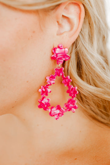 Bianca Statement Earrings - Pearlized Pink