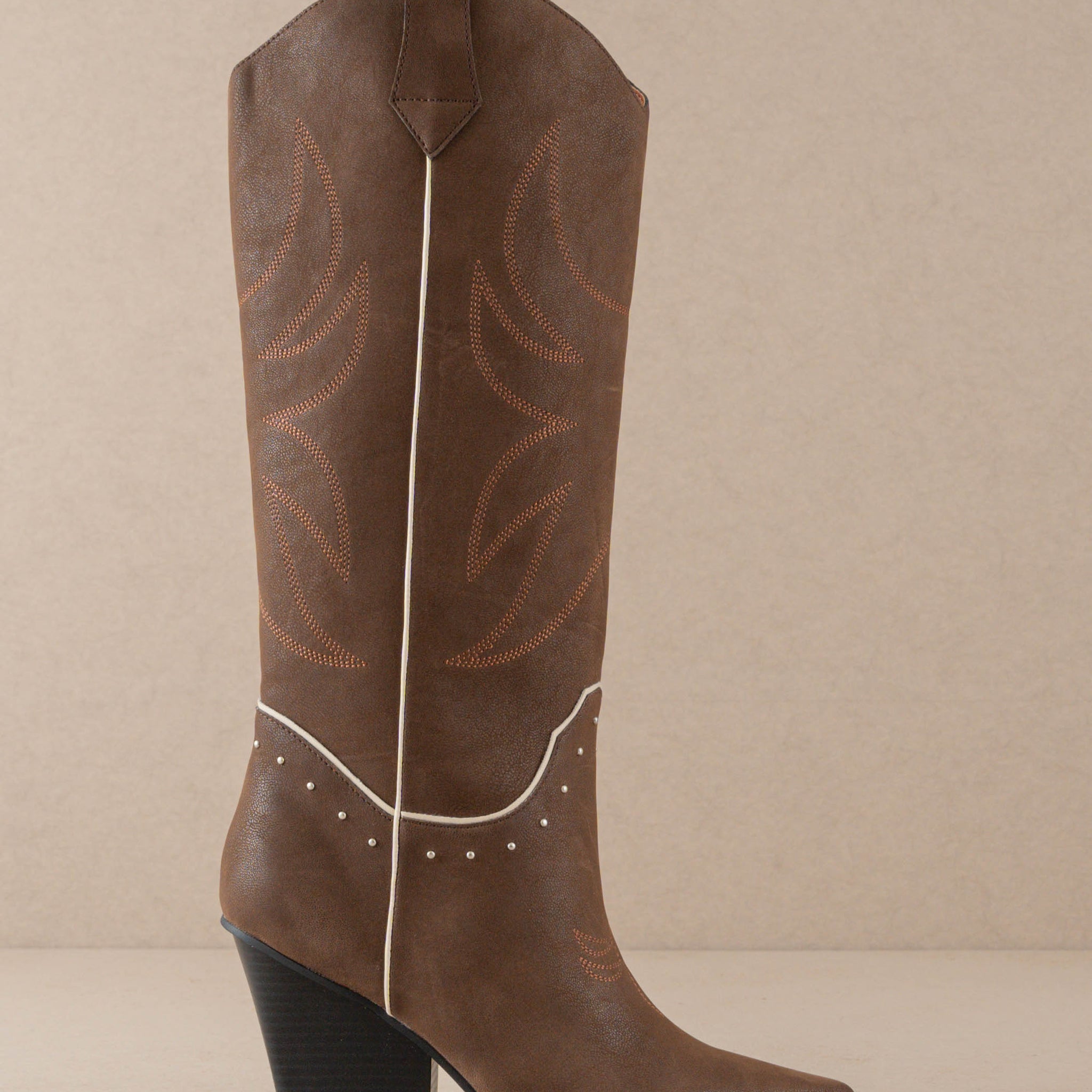 The Ashton | Coffee Cowboy Boot with Flaire
