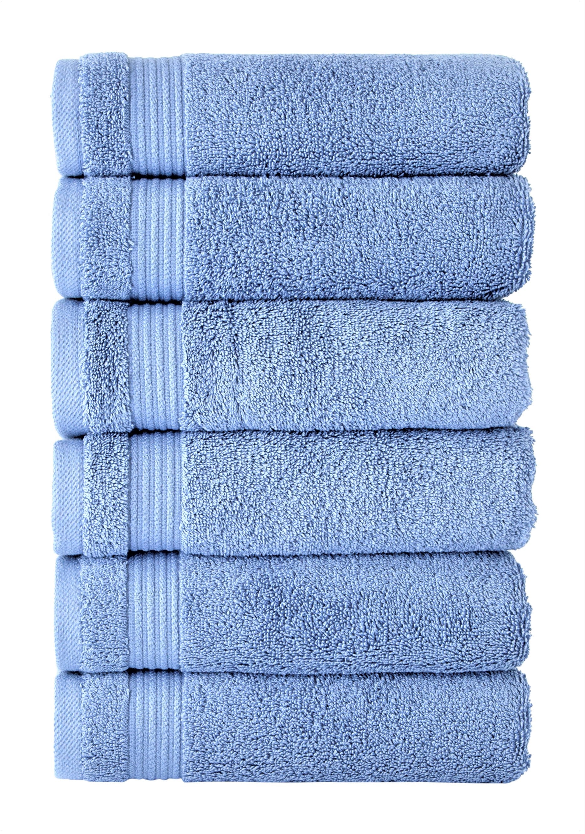 CTT CLASSIC TURKISH TOWELS Amadeus Luxury Turkish Cotton Every Day Use Hand Towels - 6 Pieces