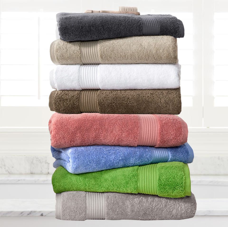 CTT CLASSIC TURKISH TOWELS Amadeus Luxury Turkish Cotton Hotel Collection Quick Drying Bath Towels - 4 Pieces