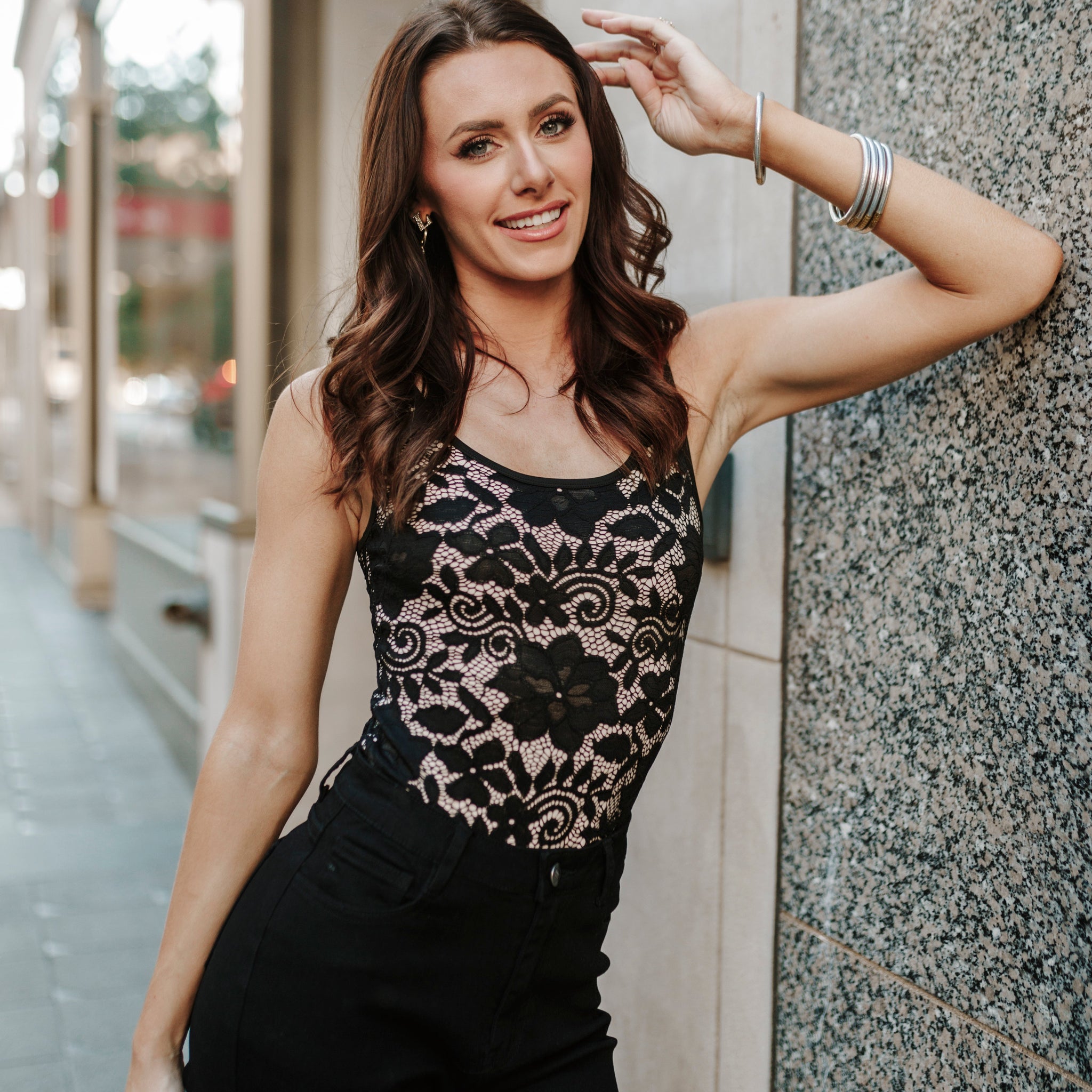 Basic B Lace Bodysuit - Jet