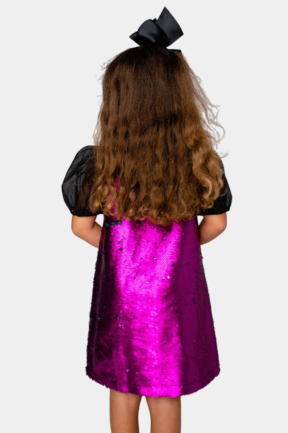 Gigi Sequin Girls Dress - Barbie