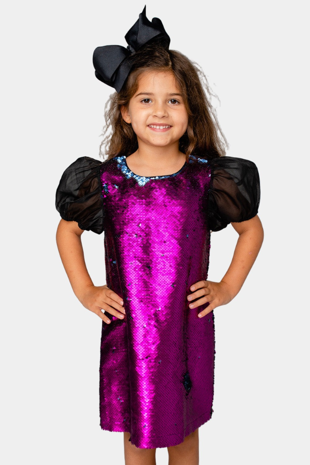 Gigi Sequin Girls Dress - Barbie