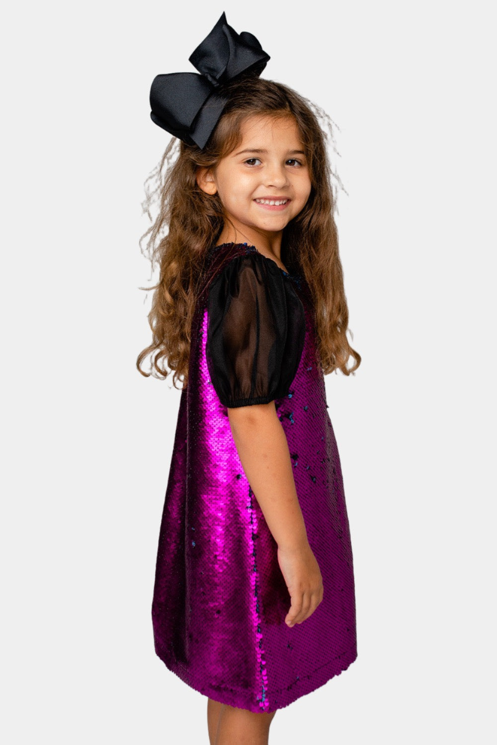 Gigi Sequin Girls Dress - Barbie