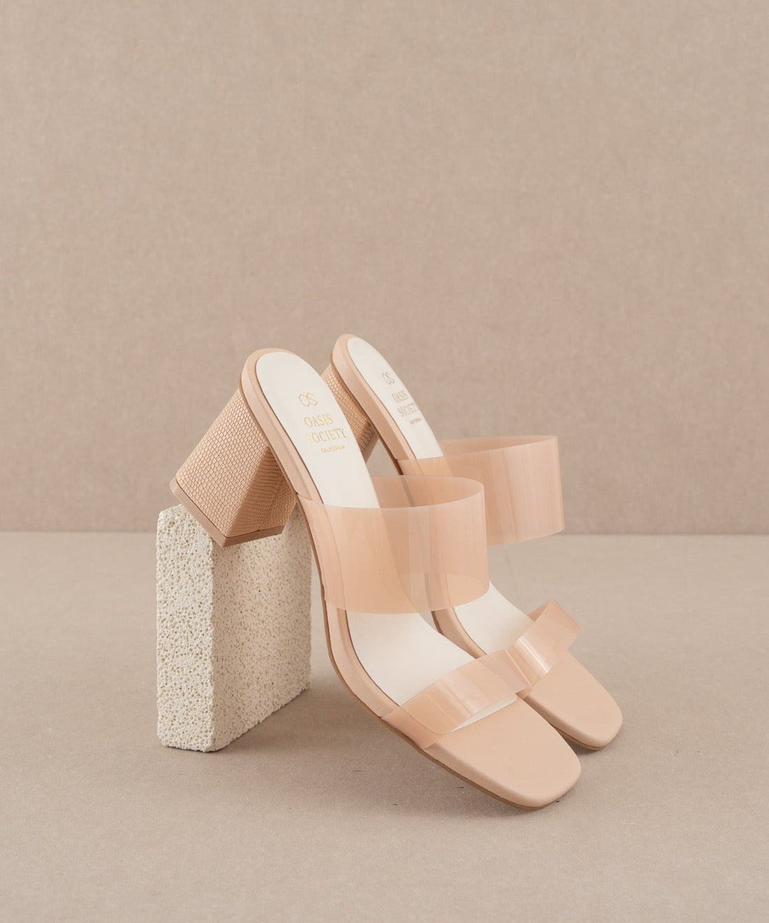 The Bagan | Apricot Transparent Sandal Heel