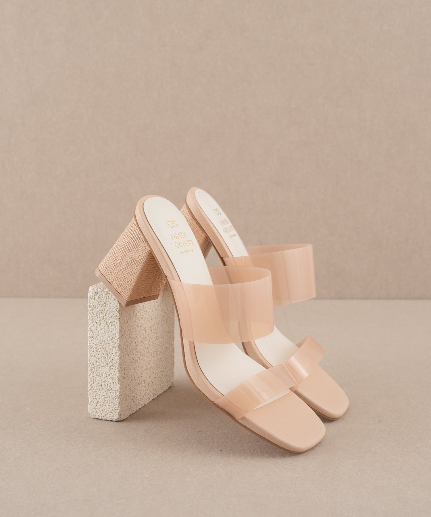 The Bagan | Apricot Transparent Sandal Heel