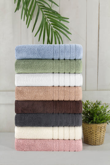 Barnum Turkish Cotton 700 GSM Thick and Plush Towel Set of 4 - 2 Large Bath Towels