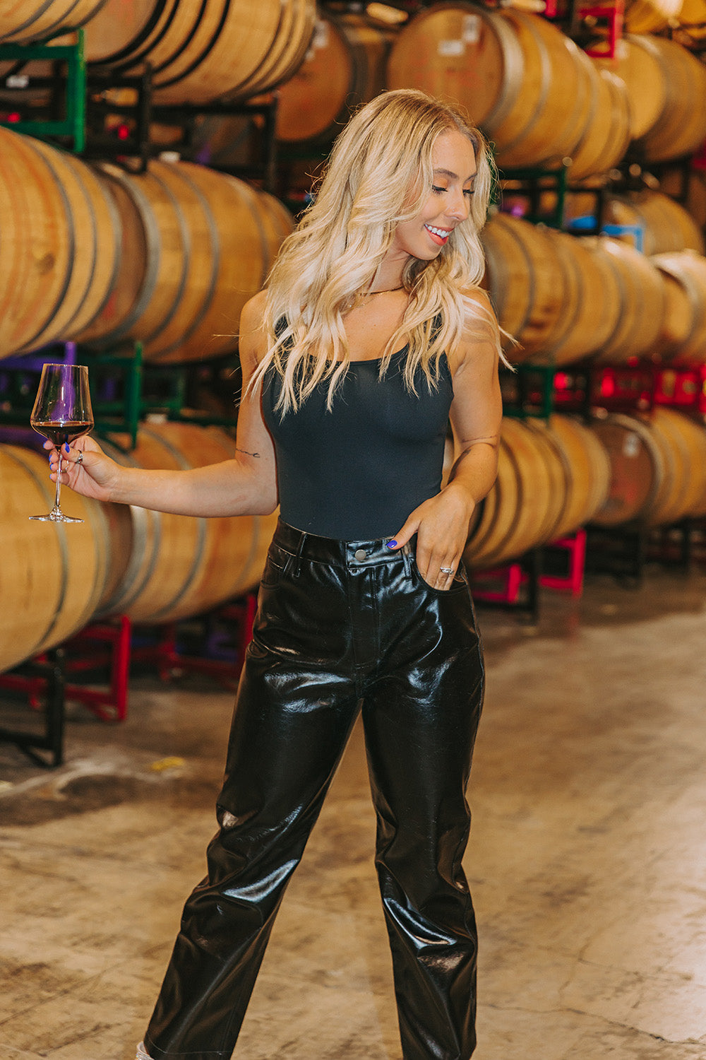 Basic B Scoop Neck Bodysuit - Panther