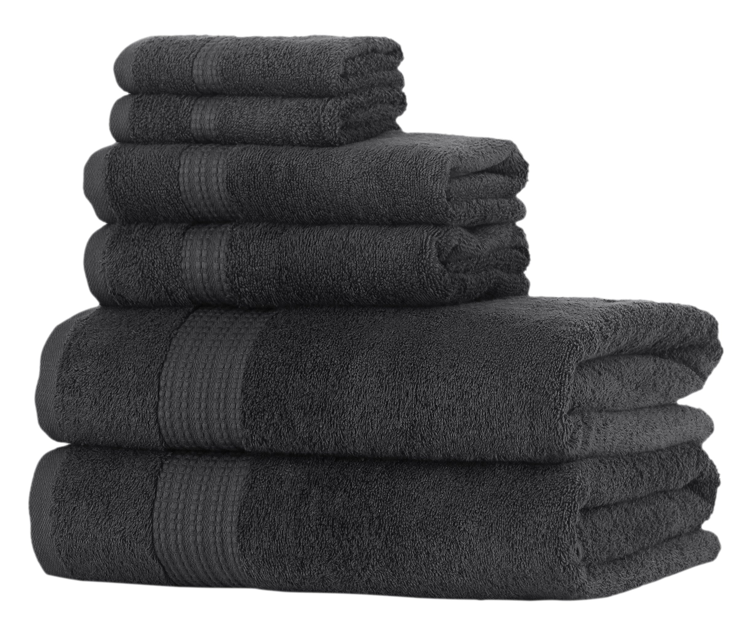 Glare Premium Luxury 6 Pc Bale Pack Towel Set- 100% Turkish Cotton