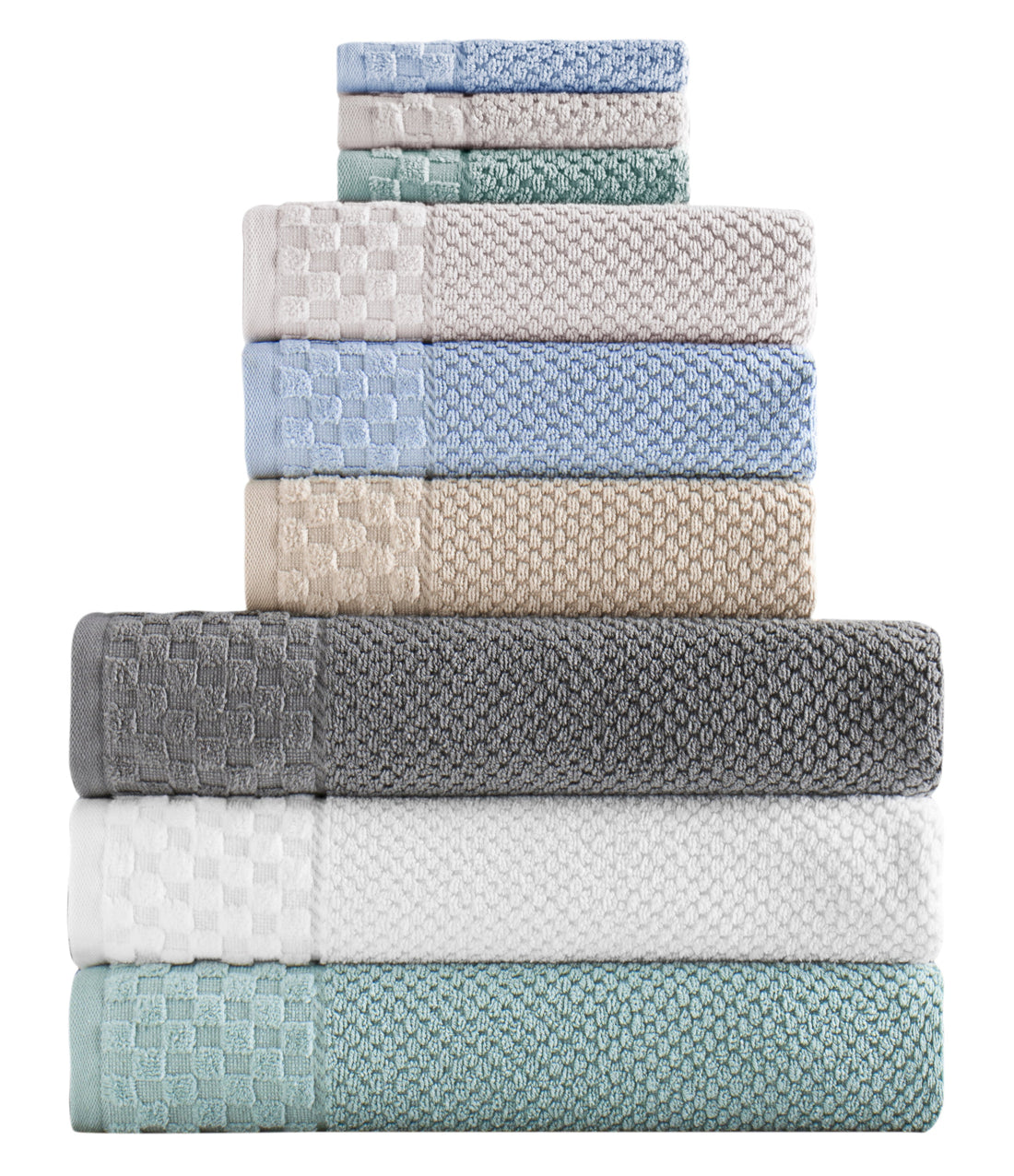 Boston Turkish Cotton Elegant Towel Set of 6 - Best Design Award
