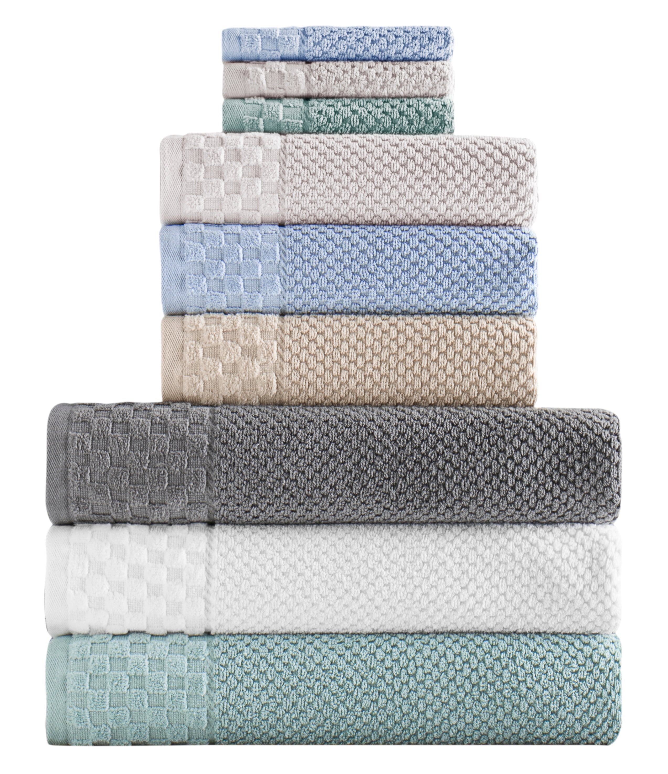 Boston Turkish Cotton Elegant Towel Set of 6 - Best Design Award