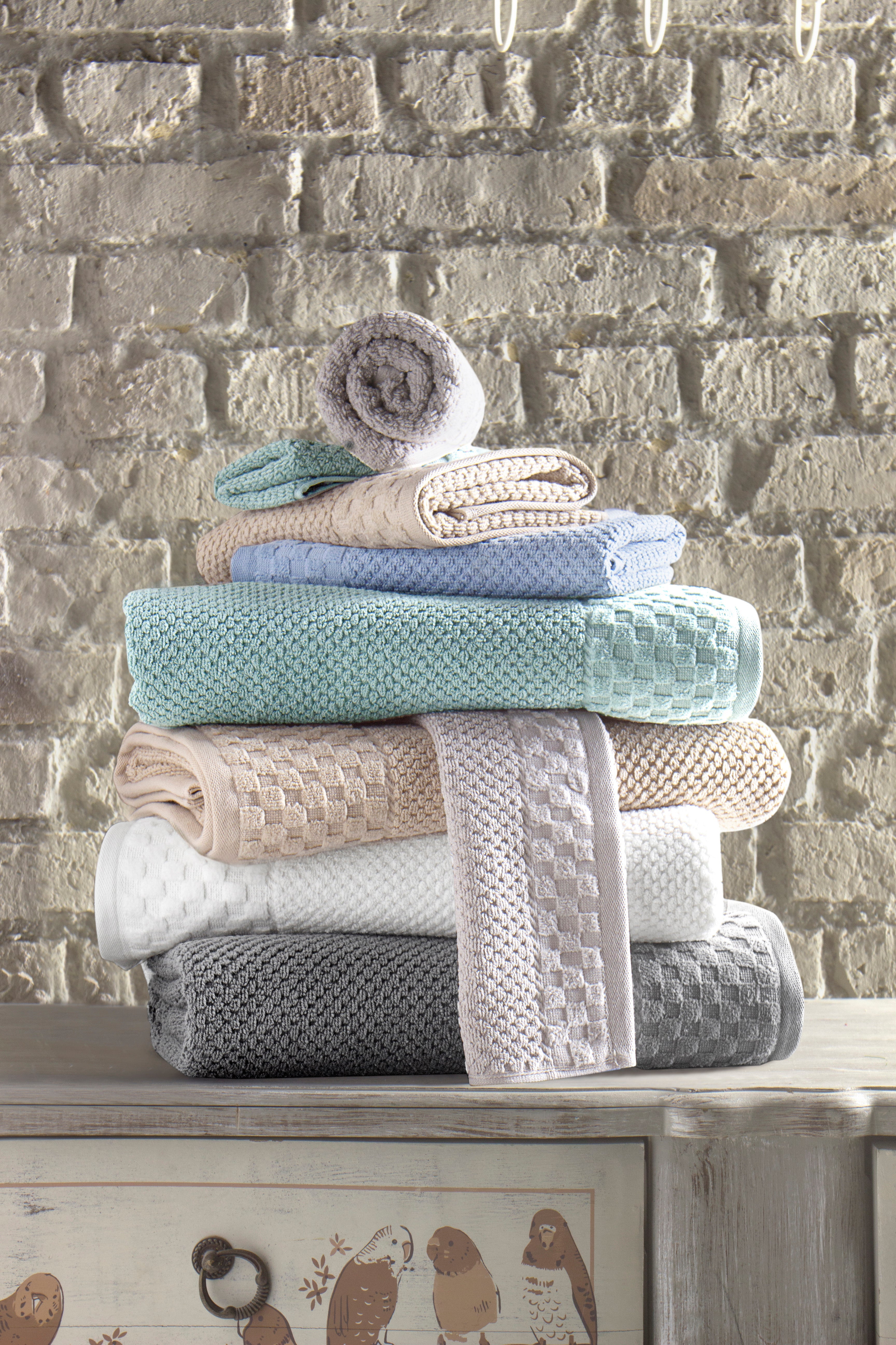 Boston Turkish Cotton Elegant Towel Set of 6 - Best Design Award