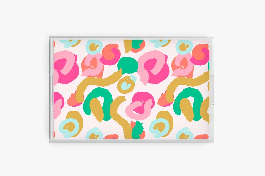 Brushstrokes Acrylic Tray - Artful