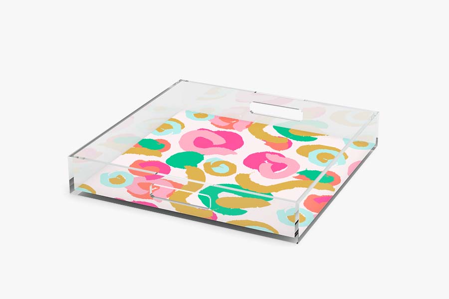 Brushstrokes Acrylic Tray - Artful