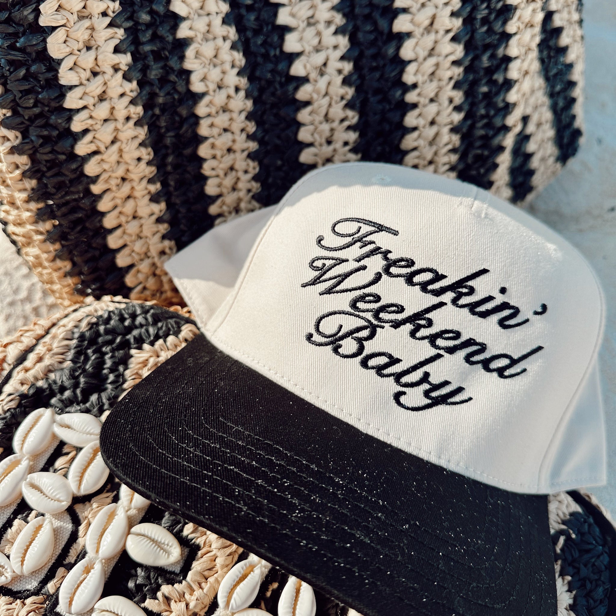Freakin' Weekend Baby - Black Vintage Trucker Hat