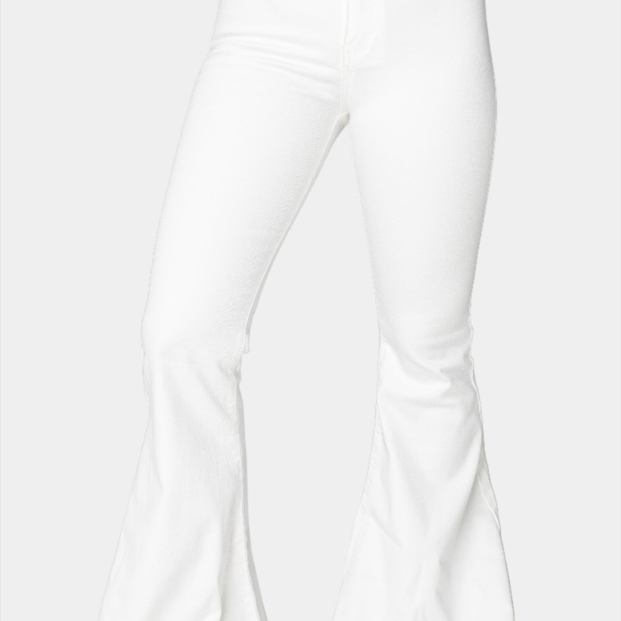 Moonshine High-Waisted Flare Jeans - White