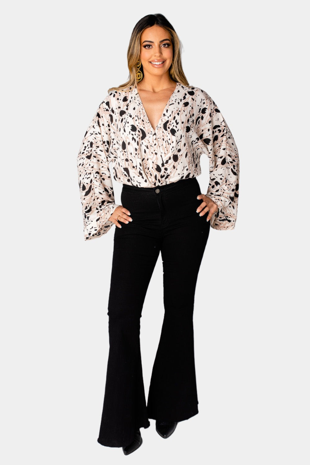 Ariana Kimono Sleeve Bodysuit - Madagascar