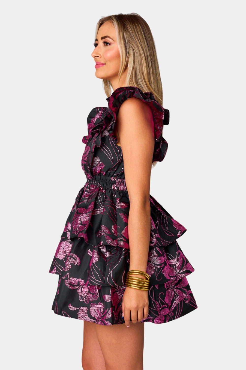 Hudson Elastic Waist Mini Dress - Raspberry Fizz
