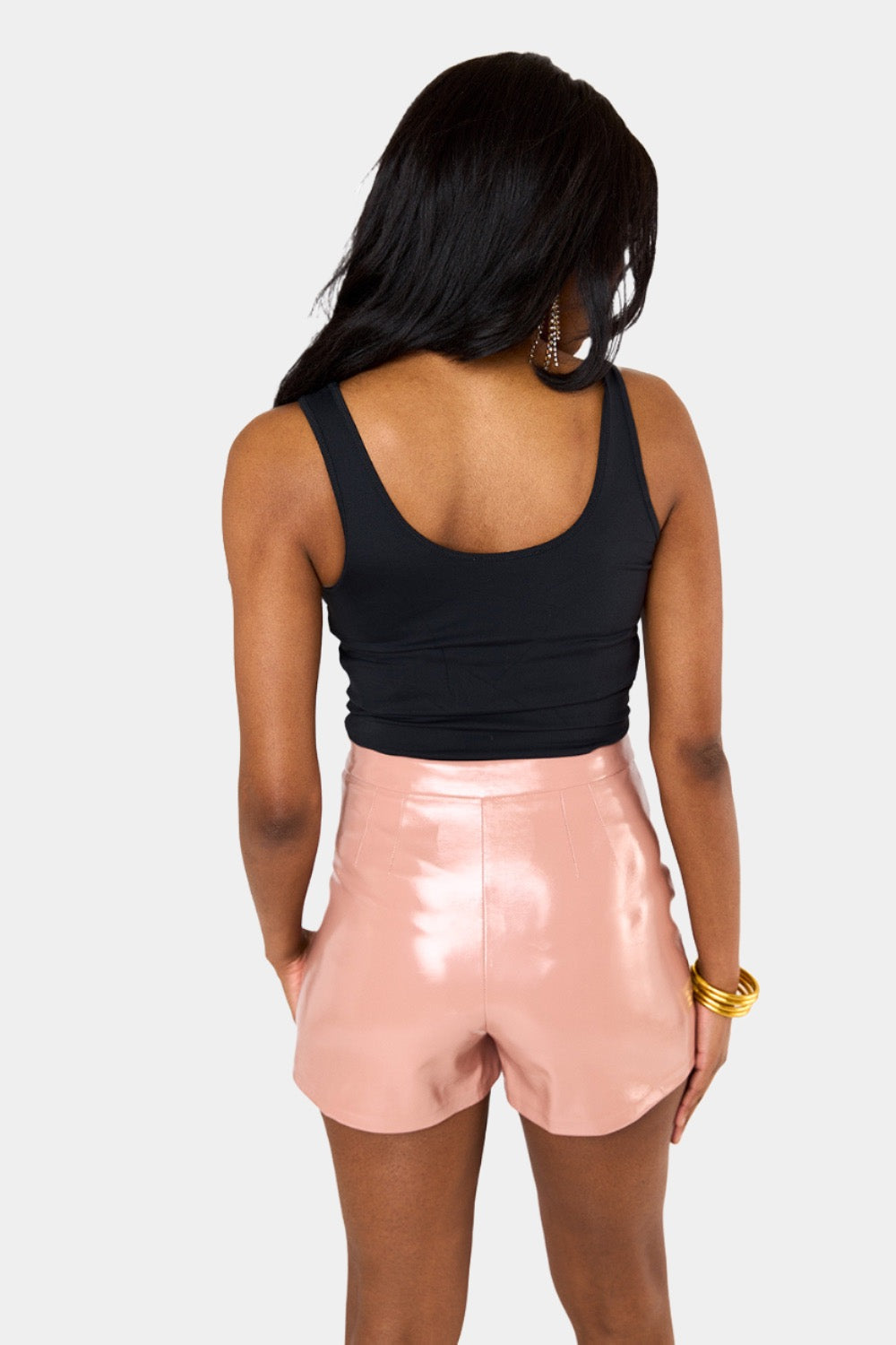 Chelsea Vegan Leather Skort - Mauve