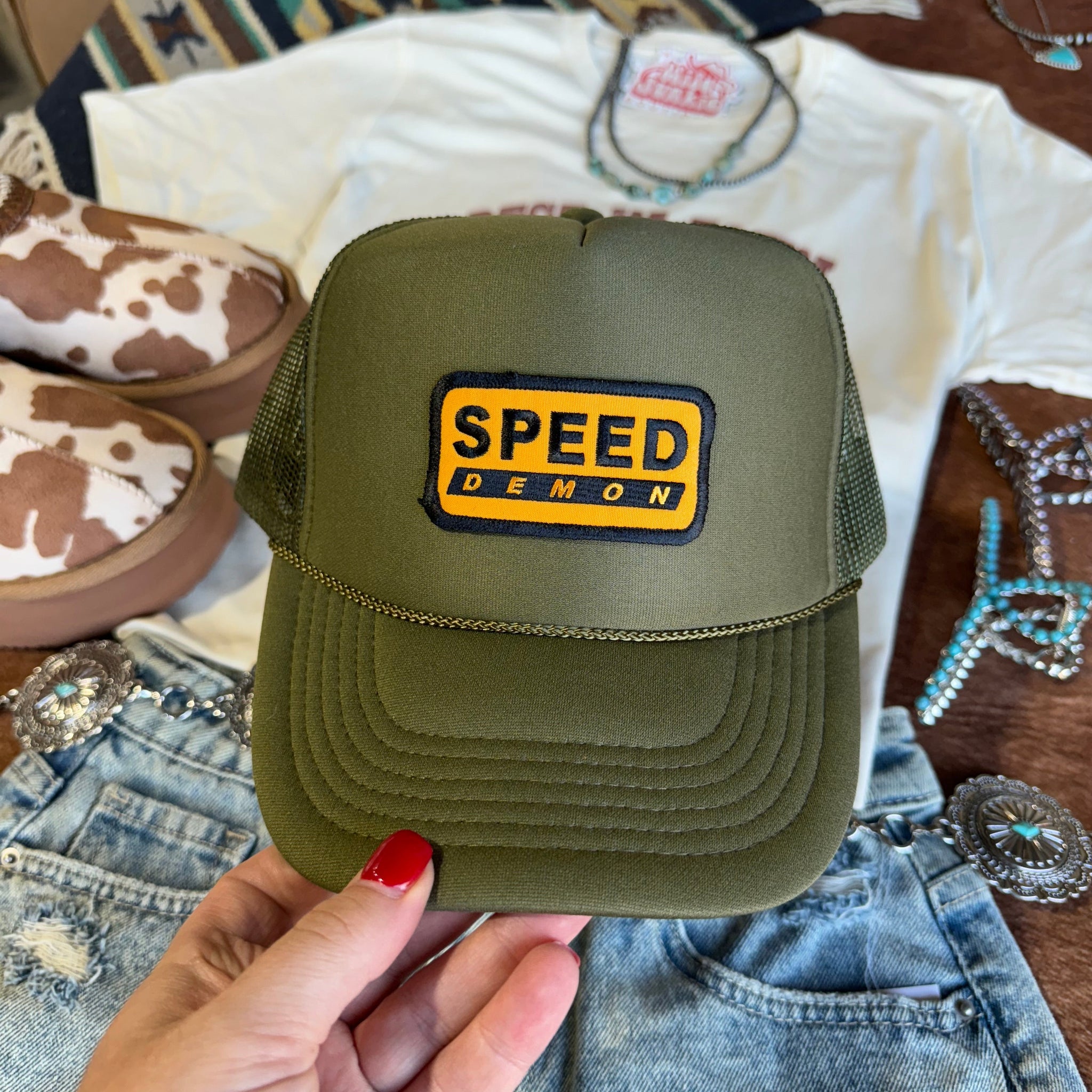 Speed Demon Patch Trucker Hat