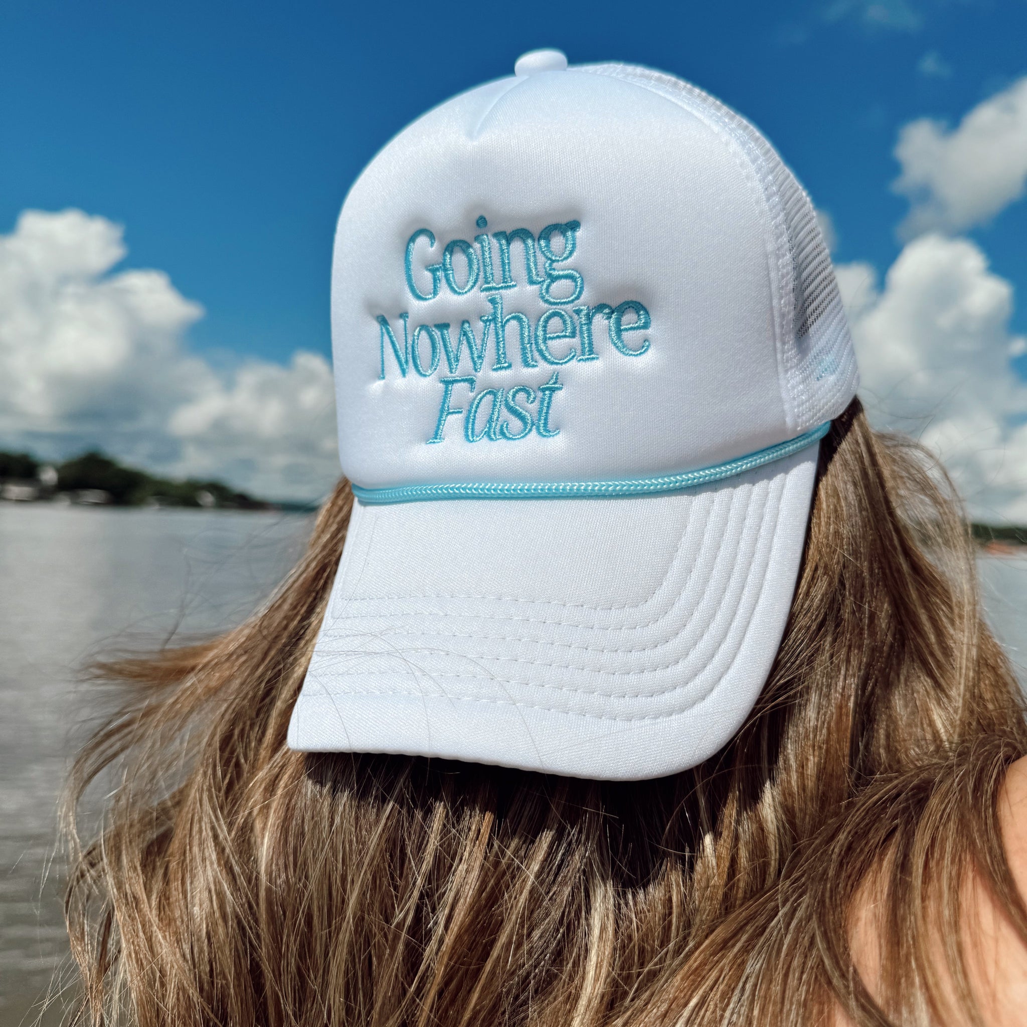 Going Nowhere Fast - White Foam Trucker Hat