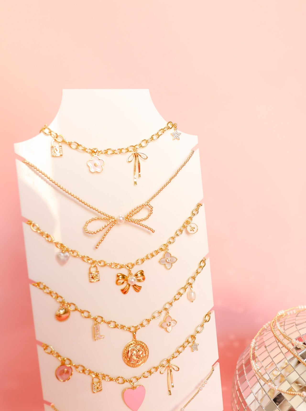 Beaded Bow Necklace