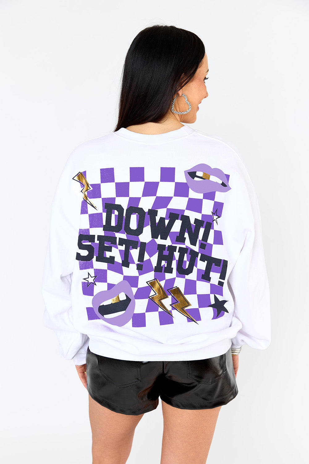 Devon Graphic Sweatshirt - Down Set Purple