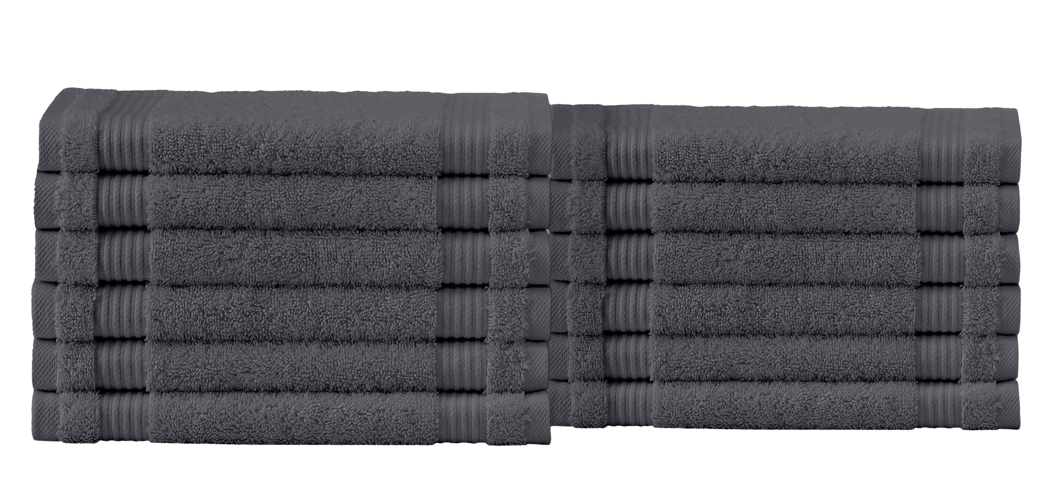 Amadeus Luxury Turkish Cotton Soft Washcloths - 12 Pieces