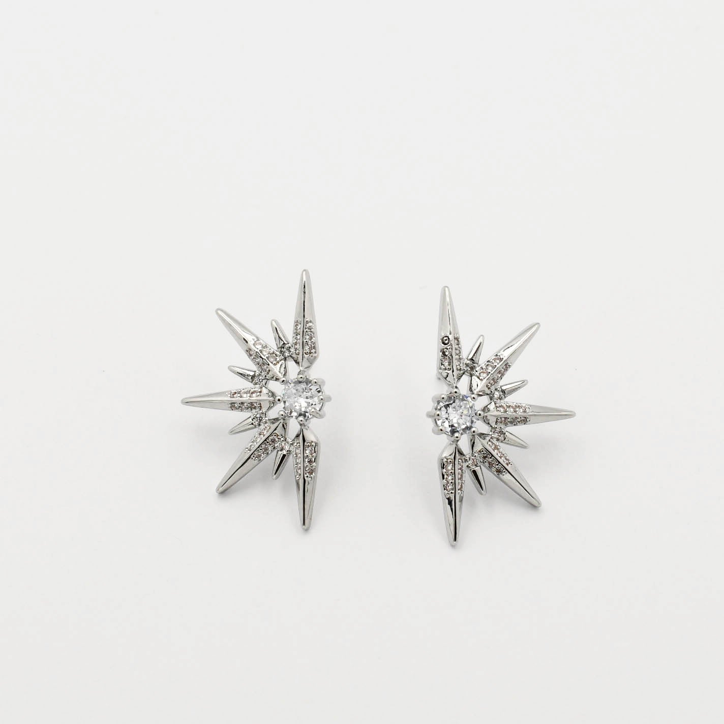 Half Stellar Silver Earring