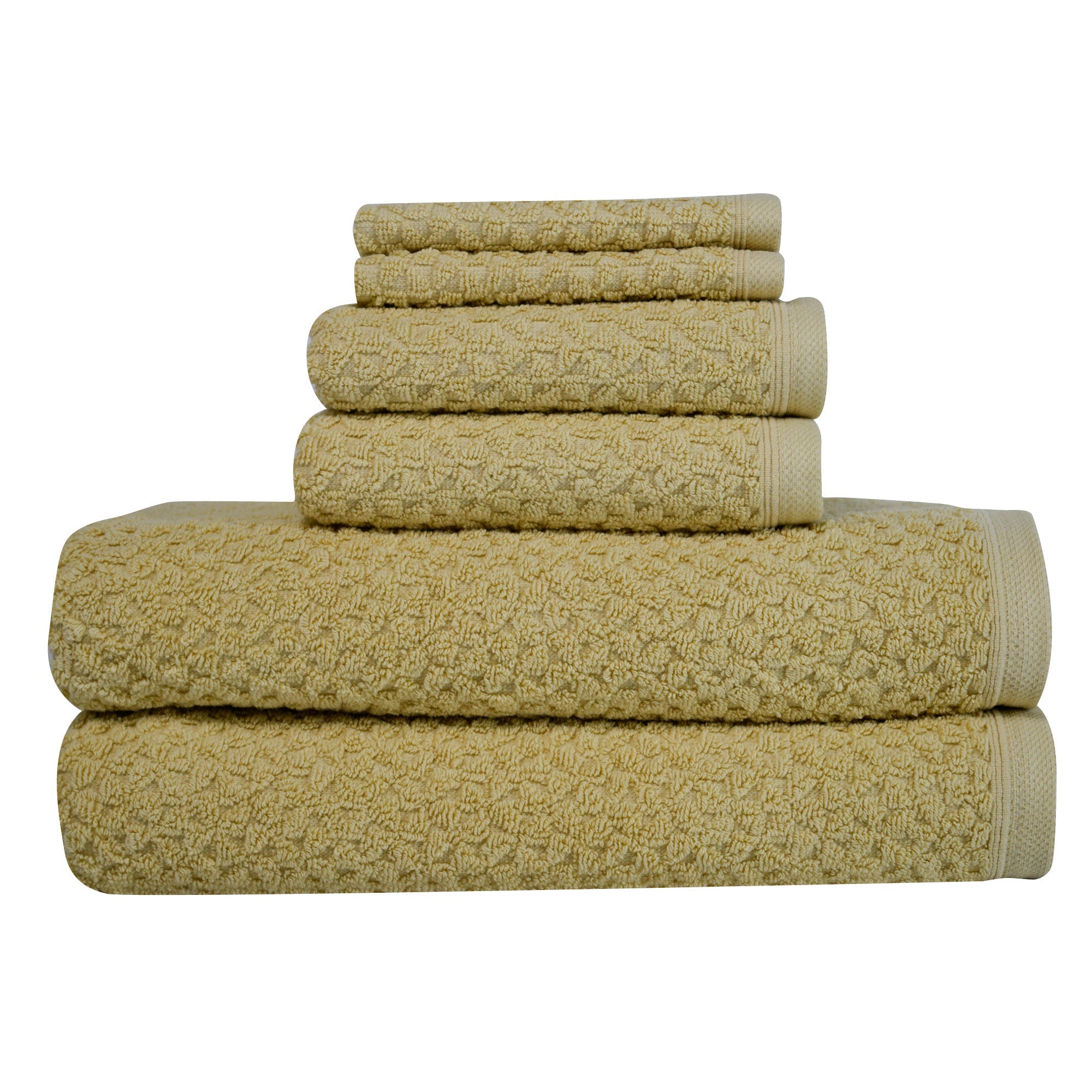 Hardwick %100 Turkish Cotton Towel Set of 6 - 2 Bath Towels, 2 Hand Towels & 2 Washcloths - Soft, Absorbent & Quick Dry