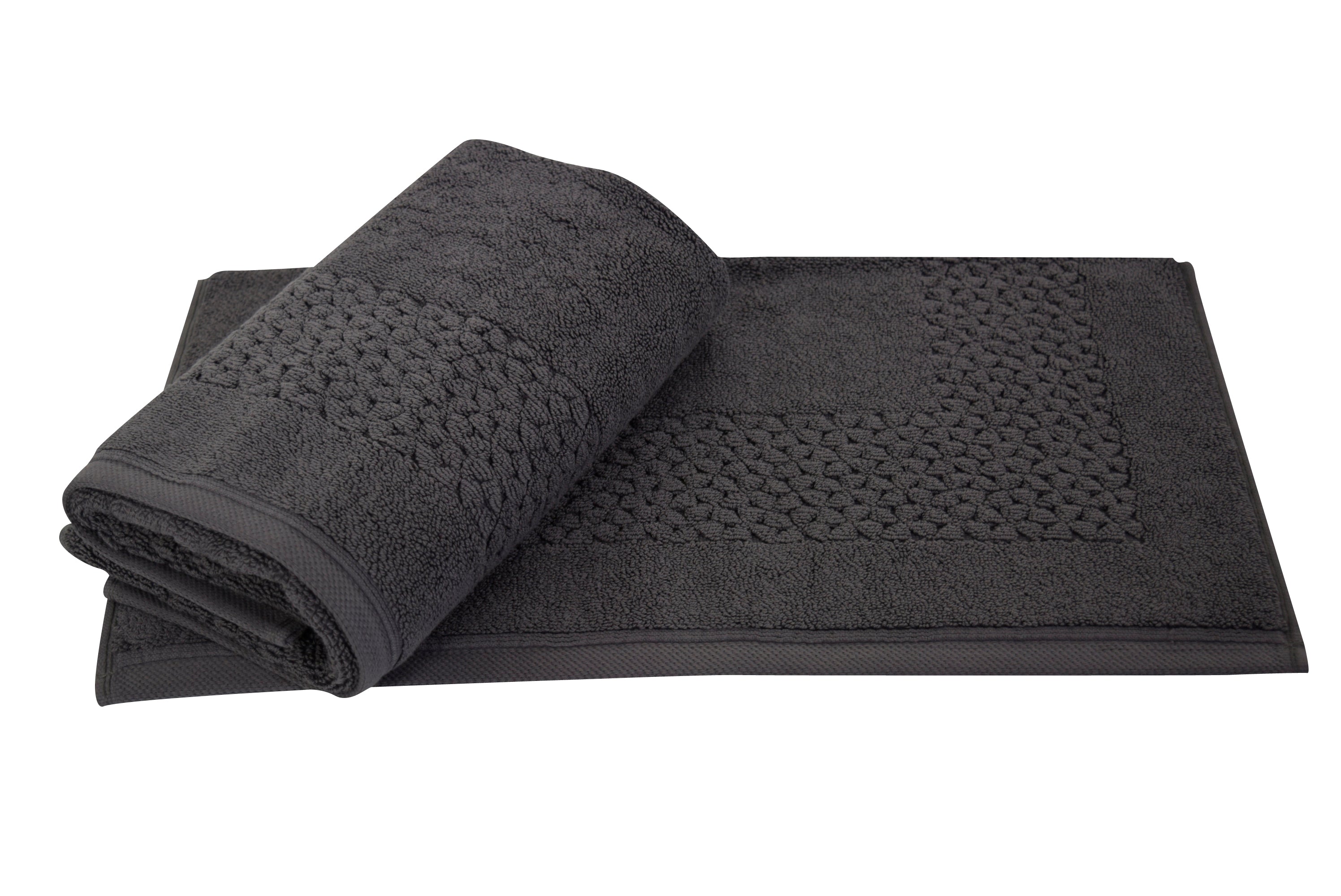 Hardwick Jacquard Turkish Cotton Bath Mat - 2 Pieces